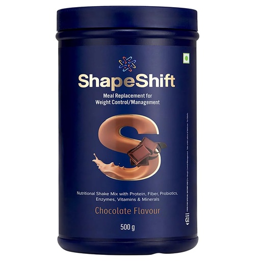 [BRSRYZQ7CMIWCA3P] ShapeShift Meal Replacement Shake, Chocolate Flavour, with Protein, Fiber, Probiotics, Enzymes, Vitamins & Minerals, 500 g