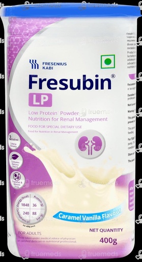 [BRSRGBINOF7QO2DJ] Fras-uben LP Meal Replacement Powder, Low-Protein Formula for Renal Support, with Vitamins & Minerals, Caramel Vanilla Flavour, 400g pack of 1
