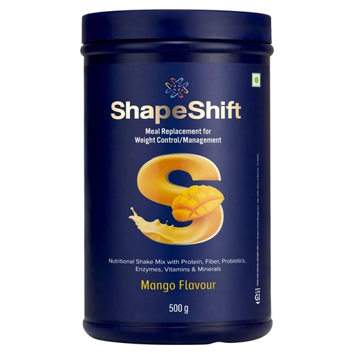 [BRSRYZQ7OZ6W2HY4] ShapeShift Meal Replacement Shake, Mango Flavour, with Protein, Fibre, Probiotics, Enzymes, Vitamins & Minerals, 500 g