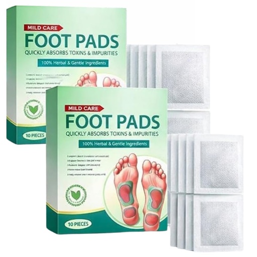 [BRSRGFD6BZ4AAGQZ] Rainspire Mild Care Foot Pads Detox Patch | 100% Herbal & Foot Detox Pads for Toxin Removal | Stress Relief & Better Sleep | Bamboo Vinegar and Acupoint Micro-Massage Technology - 20 Pieces