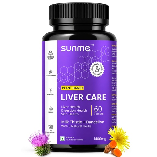 [BRSRYFA6BBYG22Y2] Liver Detox Supplement Rich Anti-oxidant with Milk Thistle Silymarin | Supports Fatty Liver Management, Digestion & Healthy Function | 60 Tablets