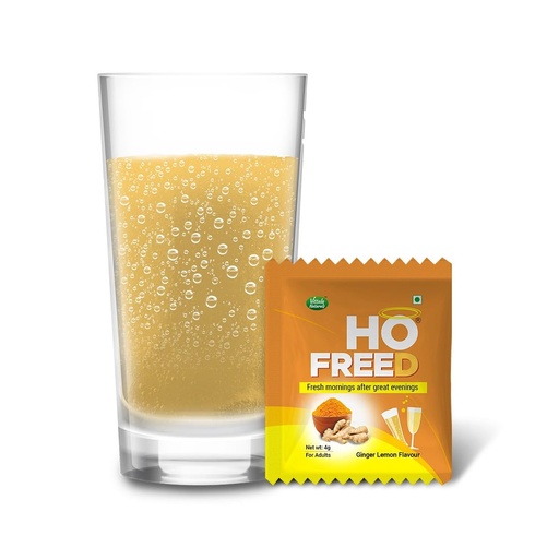 [BRSRO2Y5AF5RY3LP] Hofreed Anti Hangover & Detox Drink | Ginger Lemon Flavor | No Sugar & No Caffeine | Helps detoxify liver | Instant Hangover Relief | Its Safe & Easy to Consume (Pack Of 10)