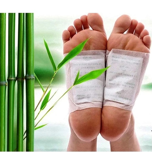 [BRSW2233PIMROCTF] Toxin Removal Body Cleansing Detox Foot Pads, Ginger & Salt Foot Patch -10pcs (Free Size, White)