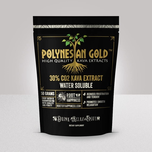[BRSWGHA2AF6RGHT4] Polynesian Gold™ Water Soluble Co2 Kava Extract- 50g Bag