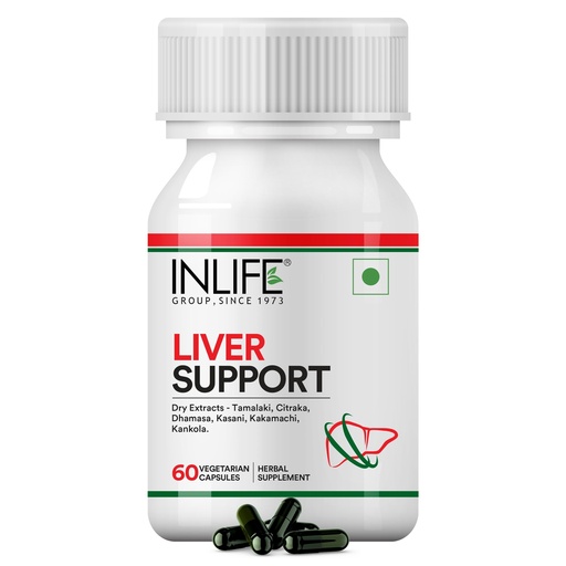 [BRSWGZ3RAQDRSCTD] INLIFE Liver Support Supplement, Tamalaki Citraka Kasani, 60 Veg Caps