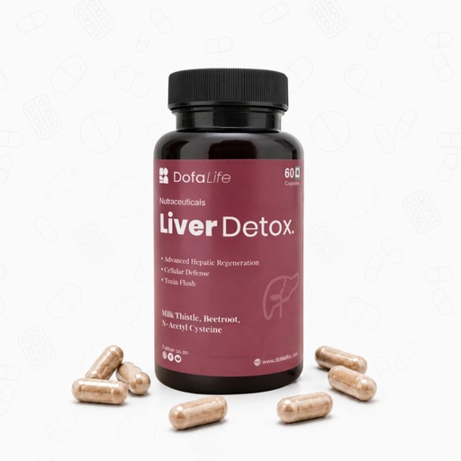 [BRSRGHYYOQGRY3LJ] DofaLife Liver Detox Supplement Milk Thistle with N-Acetyl Cysteine 900 mg | Natural Body Detox & Digestive Enzymes - Fatty Liver Care | Natural Detoxification Formula - 60 Veg Capsules