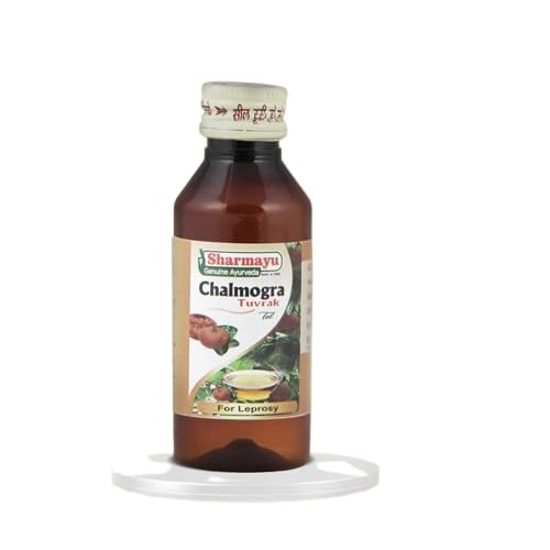 [BRSREZQZBYNAI2DD] Sharmayu Chalmogra Tuvrak Tel | Ayurvedic Herbal Oil for Skin Wellness & Detox | Traditional Support for Healthy Skin | 50 ml | Genuine Ayurveda