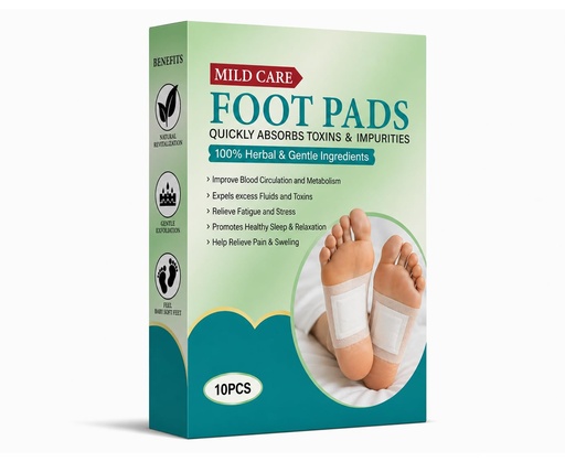 [BRSRYFILC55W2CI2] Foot pads, Foot Patches Stress Relief Patch Solution, Toxin Remover cleansing, Pain Relief,Weight Loss Sleep Patch for Detoxification, For Men & Women (1 BOXES = 10 Patches) (Pack of 1)