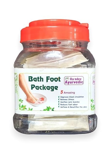 [BRSRECQFCANB6YA2] Ayurvedic Bath Foot Package, Herbal Detox Foot Soak Powder, Natural Wormwood Formula for Sleep Improvement, Stress Relief, Skin Care, 1 box [12pes]