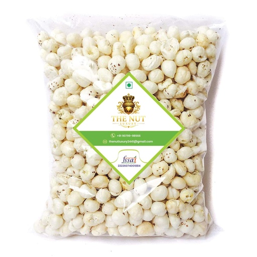 [BRSRYYIZBB6GCDIV] THE NUT LUXURY Plain Phool Makhana 1 kg || Big Size Phool Makhana/Handpicked Lotus Puffed Snacks || Rich in Calcium & Maintains Weight || Fit for Fasting