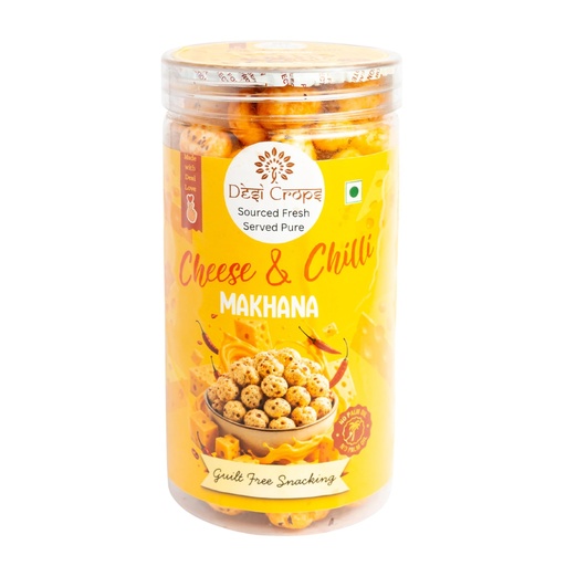 [BRSRY2QDOINAYA3X] Desi Crops Cheese & Chilli Makhana | Crunchy Seasoned Fox Nuts 80 GM