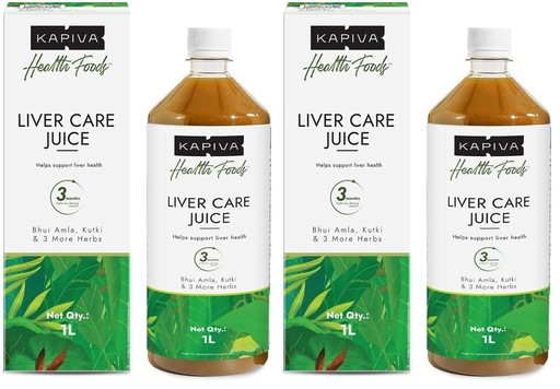 [BRSREBDRBB6QIHT7] Kapiva Liver Care Juice (1L) | Anti-oxidant Rich Supplement With 5 Ayurvedic Herbs | Supports Fatty Liver Management & Detox (Pack of 2)