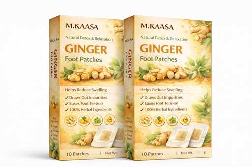 [BRSRGHAOBZ7QG3DL] Ginger Foot Patches Detox Foot Patches, 20 Pieces, Natural Ingredients for Sleep Aid Pain Relief, Toxin Removal with Bamboo Vinegar and Acupoint Micro-Massage Technology detox foot patch (Pack of 2)