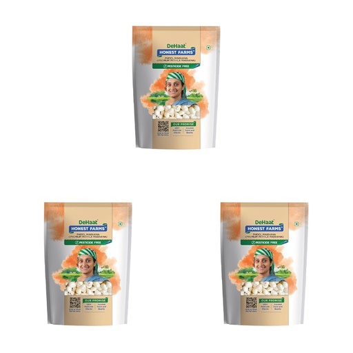 [BRSRYZY3AV5AM2Q3] DeHaat Honest Farms Pesticide Free Makhana (Premium Mithila Makhana) 200 GM (Pack of 3)