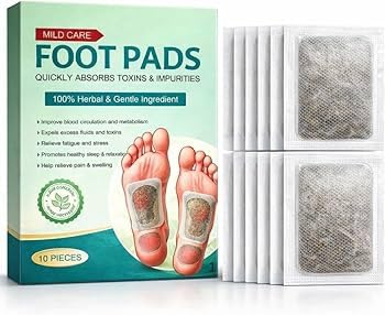 [BRSRGCQZBF6AYDYY] (10 Pieces) 100% Herbal And Gentle Ingredient Detox Foot Pads, 10 Pieces, Natural Ingredients for Sleep AidPain Relief, Toxin Removal with Bamboo Vinegar and Acupoint Micro-Massage Technology detox foot patch (PACK OF 1)
