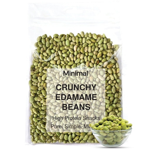[BRSRYZTQDMHGOF3X] Minimal Roasted Edamame Beans-800g High Protein Healthy Snack | Crunchy | Vegan | Gluten-Free | No Preservatives