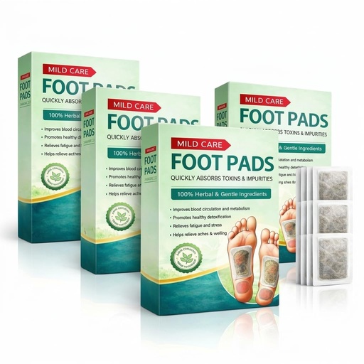 [BRSRGBD2BV6BACDK] Herbal Detox Foot Pads for Toxin Removal | Bamboo Vinegar Foot Patches for Feet Cleansing & Sleep Aid | Overnight Use | Foot Patch with Acupoint Micro-Massage Technology For Men And Women (PACK OF 40)