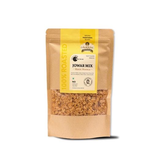 [BRSRYZQBBYDRM3D6] Chokkha Jowar Mix Magic Masala, 100% Roasted, Gluten-Free, No Artificial Colour, 150gm