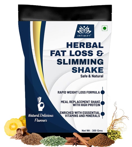 [BRSRMBQ5BAGRUCLV] INTIMIFY Slimming Meal Replacement Shake, Belly & Fat Burner, Weight Loss Supplement, Protein Weight Loss Shake, Weight Management For Men & Women 300 GM (KESAR PISTA BADAM Flavor)