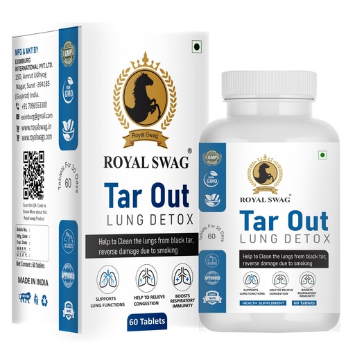 [BRSROA36BZ6RSE33] ROYAL SWAG Ayurveda Tar Out Syrup Lungs Detox Pack of 4(200 ml) Sugar Free Removes Tar from Lungs due to for smoke & Air Pollution - Herbal Syrup To Remove Toxins From Lung & Mucus Remover | 800 ml