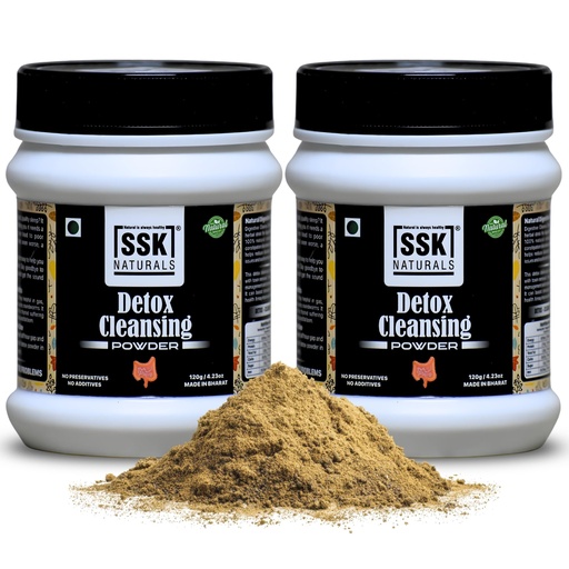 [BRSRGGIHB4MW2ELL] Detox Cleansing Powder | All Natural Herbal Detox | No Artificial Colour | Supports Digestive & Gut Cleanse 120g / 4.23oz Pack of 2
