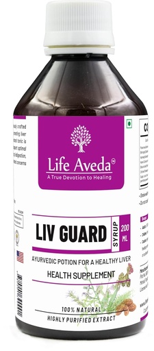 [BRSRABAZC56QAHTO] Life Aveda Liv Guard Syrup | Ayurvedic Supplement For Liver Care - Tonic for Lever and Full body Detox, Healthy Function, Improved Appetite & Metabolism – Supports Digestive & Fatty Liver Health – 200ml (Pack of 1)