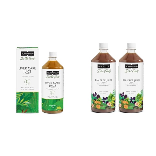 [BRSRYEIOPNYB42A3] Kapiva Liver Care Juice (1L) | Anti-oxidant Rich Supplement With 5 Ayurvedic Herbs | Supports Fatty Liver Management & Detox & Dia Free Juice, 1L | Clinically Proven Diabetic care | Amla, Karela