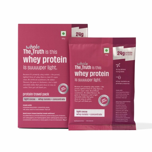 [BRSROC34AUFAAE3P] The Whole Truth Whey Protein (210 g, Light Cocoa)