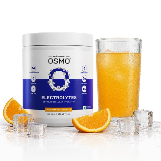 [BRSRO2YECEDWE3A7] OSMO - Electrolyte Powder | Valencia Orange (270g, 45 Servings) | Zero Sugar