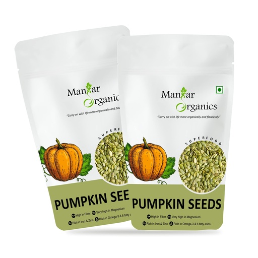 [BRSW2EIHOB5AKGYU] ManHar Organics Raw Pumpkin Seeds for Eating 2kg| AAA Grade Organic Pepitas | Healthy Snack for Daily Diet | Rich in Fibre & Natural Nutrition