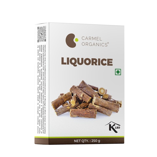 [BRSROZ32OZ6QMCDV] CARMEL ORGANICS Liquorice Root Whole 250 Grams