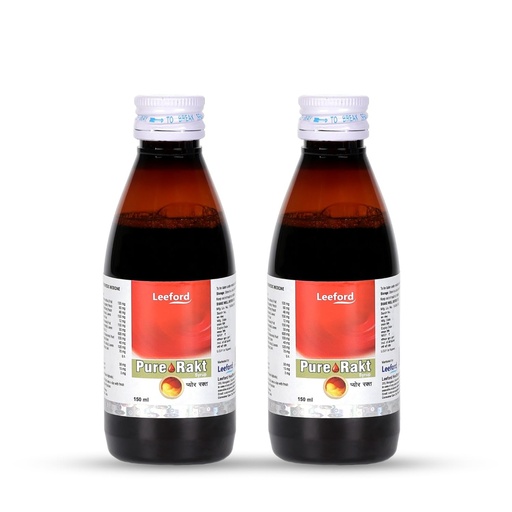 [BRSRGYIRA4NGKCQ7] Leeford Pure Rakt Ayurvedic Blood Purifier Syrup for Healthy Skin & Liver Detox – Natural Herbal Syrup for Men & Women - Pack of 2
