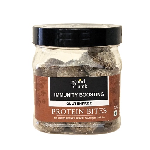 [BRSRYYI5BUMQKCLH] The Good Crumb Immunity Boosting Protein Bites I 250g I High Protein Laddoos I Made with Almonds, Peanuts, Sesame, Sunflower, Pumpkin, Flaxseeds, Dates, Coconut, Jaggery & Cardamom I Gluten-free I Healthy Snack