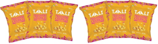 [BRSRYZAPDN5RSCT2] Taali Roasted Makhana | 60 gm (Pack of 6) | Tikka Masala | 100% Vegatarian | Gluten Free, No Cholesterol, No Trans-Fat