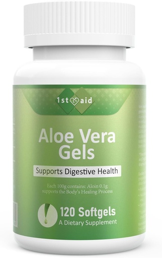 [BRSRAY33C4NWKHY2] Aloe-Vera Gel-Softgel Small-Supplement Nutritional-Capsules - 120Count Gut Health Support Digestive Comfort Stomach Acid Buffer Natural Supplement