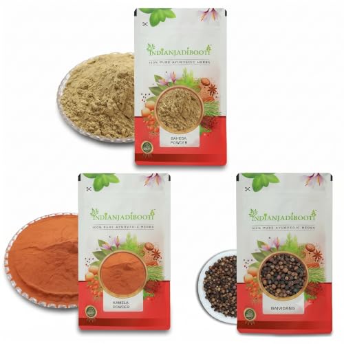 [BRSRYZYDB4GWMC3J] IndianJadiBooti Elite Internal Cleansing Bundle: Baibadang, Kamila Powder & Baheda Powder – For Parasite Defense, Digestive Purification & Gut Microbiome Optimization – 100gm Each