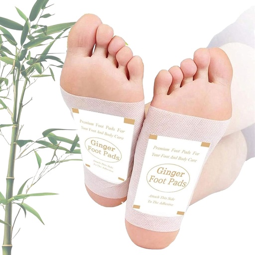 [BRSREGARDIFWKCTB] Turmeric & Ginger Foot Pads | Premium Pads to Feel Better, Sleep Better & Relieve Stress (1 Box = 10 patches)