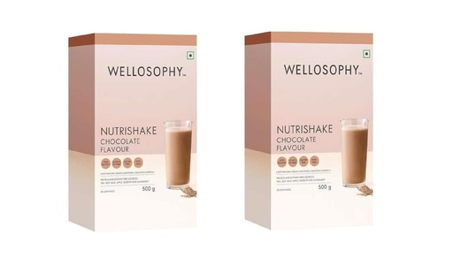 [BRSROBL3DIFWAELV] Oriflame WELLOSOPHY nutrishake natural chocolate flavour - 500 x 2 g - Pack of 2