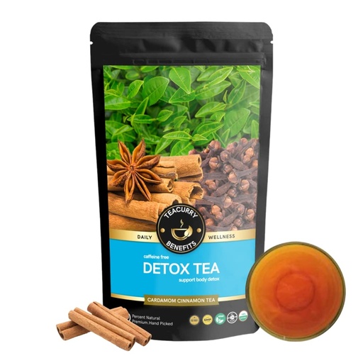 [BRSWYGL6CEAWMGY7] TEACURRY Detox Tea Herbal - 15 Tea Bags | Helps with Liver Detox, Intestinal Health | 100% Natural | Green Tea Leaves