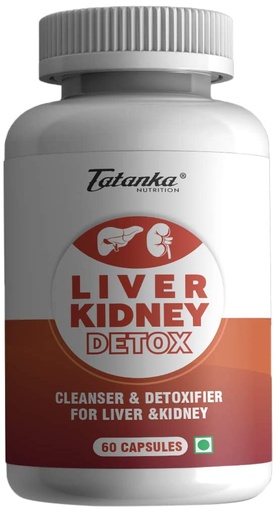 [BRSWYCYTOAHBSCT5] Liver Kidney Detox | Liver Detox Capsules with Herbal Extracts | Kidney Cleanse & Liver Support Supplement | Antioxidant Detox Formula | 60 Vegetarian Capsules | 30 servings