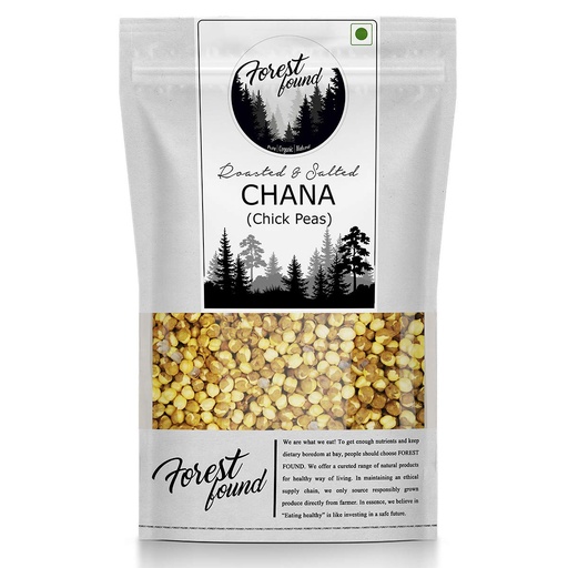 [BRSWYHTYCICRAC3Z] Forest Found Roasted Salted Desi Chana | Chickpeas Dana, Gluten-Free | Made by Vacuum Roasted Technology, Protein-Packed Healthy Gujarati Snack, Oil-Free, Non-GMO (250g)
