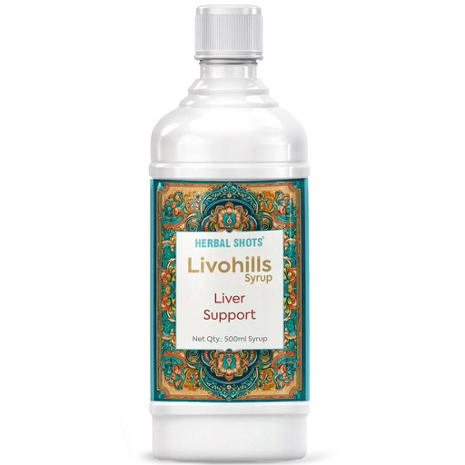 [BRSWYCAHBEFQGFD6] Herbal Shots Livohills Syrup 500 ml (500 ML PACK OF 1)