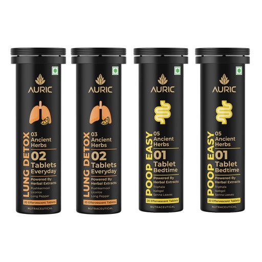 [BRSRYYAHOUBQGFY2] Auric Lung Detox And Poop Easy Effervescent 40 Tablets Each