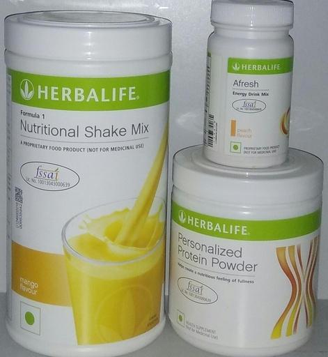 [BRSWGZQTB57AAEY6] Herbalife Weight Loss Package: Formula1(Mango)+Personalized Protein Powder(PPP)+Afresh( ) (Peach)