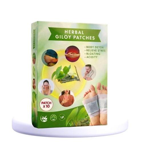 [BRSRGBDRDEJQ4H3B] Herbal Giloy Detox Body Patch, Stress Relief, 10 Pcs