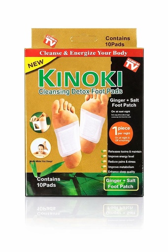 [BRSRGFAOCMORUYLZ] Organic Detox Foot Pads for Body Cleansing, Stress Relief & Improved Sleep | Natural Bamboo & Ginger Foot Patch for Relaxation & Toxin Removal Foot Care Patches Kinoki Detox Foot 10 Patches