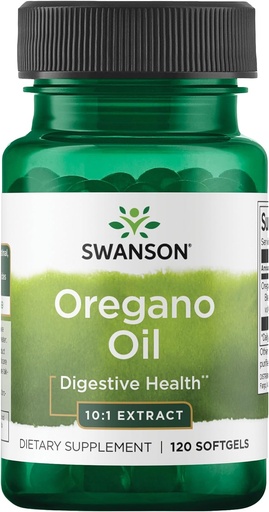 [BRSWIYQLCMNRYEY3] Swanson Oregano Oil 10:1 Extract-Natural Supplement Promoting Digestive Health-Respiratory & Urinary Tract Health Support (120 Softgels, 150mg Each)