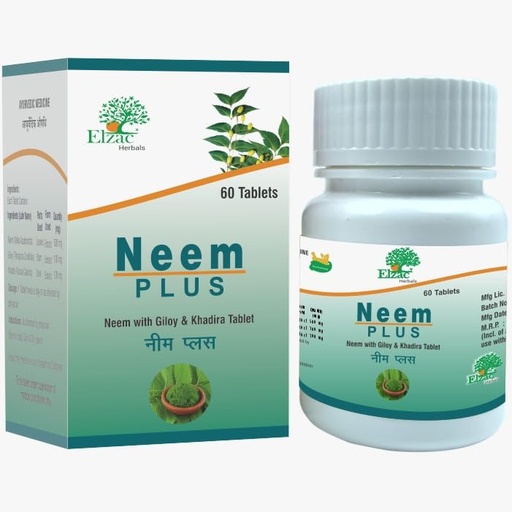 [BRSREHA6PMPQKALL] Neem Plus – Ayurvedic Wellness Tablets for Skin Detox, Acne & Blood Purification | Supports Clear Skin, Natural Immunity & Internal Cleansing | Herbal Supplement | 60 Tablets