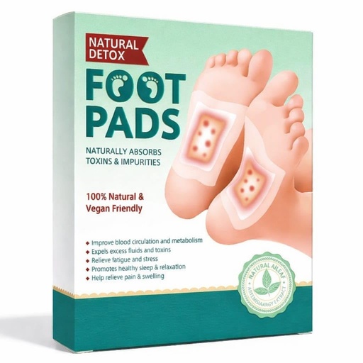 [BRSRGGQDOYIRSA3K] Herbal Detox Foot Pads with Bamboo Vinegar – Natural Sleep Aid, Pain Relief & Toxin Removal Foot Patch with Acupoint Micro-Massage Technology (10 Pairs)