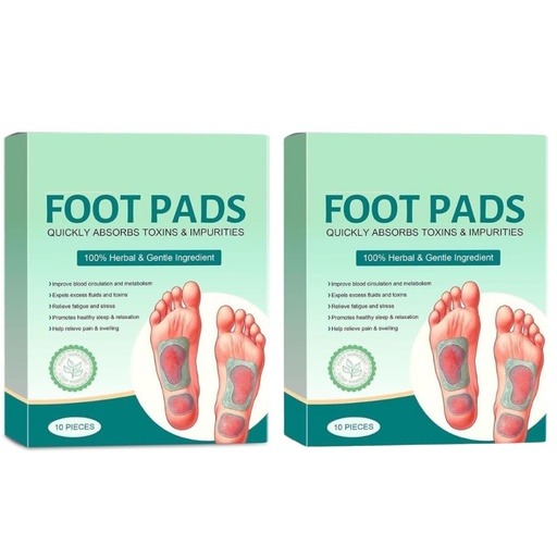 [BRSRGZIPBUBROCDZ] 100% Herbal And Gentle Ingredient Detox Foot Pads, Natural Ingredients for Sleep Aid, Pain Relief, Toxin Removal with Bamboo Vinegar and Acupoint Micro-Massage Technology pack of 20 (l)